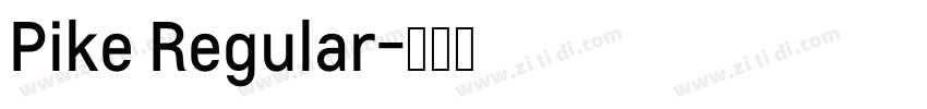 Pike Regular字体转换